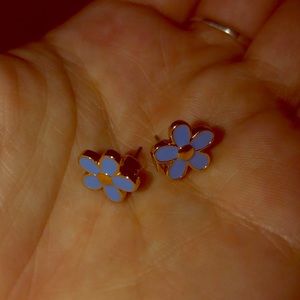 Marc by Marc Jacobs blue and gold daisy earrings